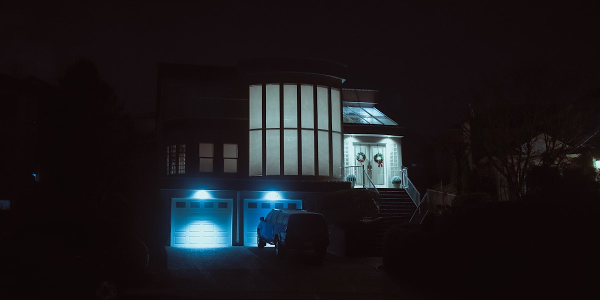 Modern home with professional lighting installation